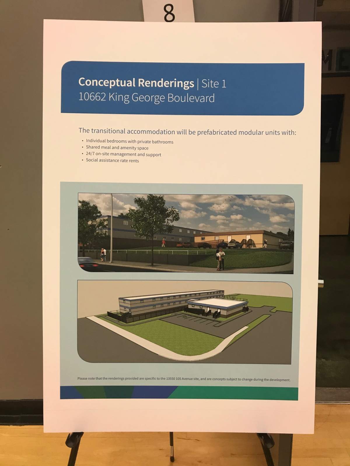 A concept rendering of proposed modular housing units built for Surrey's homeless population. 