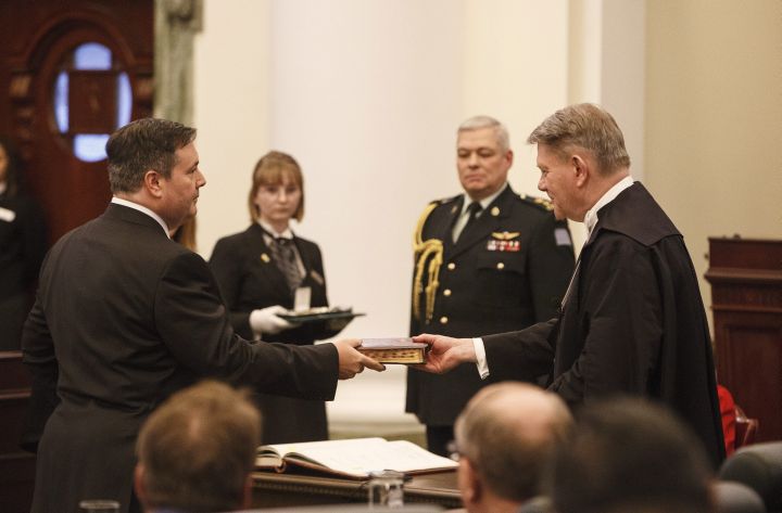 United Conservative Party leader Jason Kenny is sworn in as MLA for Calgary-Lougheed, in Edmonton on Monday January 29, 2018.