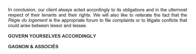 The lawyer of 25 Brittany Avenue’s landlord’s responded to Global News’ interview request, part two, on Monday, Jan. 8, 2017.
