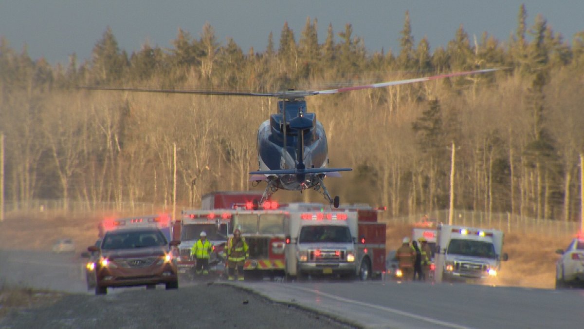 RCMP say a 34-year-old woman from Colchester County was the victim of Tuesday's crash on Highway 102 near the Halifax airport.