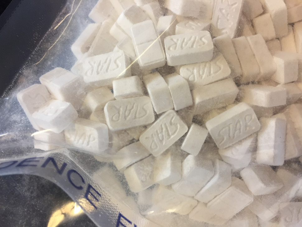 RCMP say that the methamphetamine pills seized on Jan. 24, 2018 are stamped with either the words “ICE” or “STAR.”
