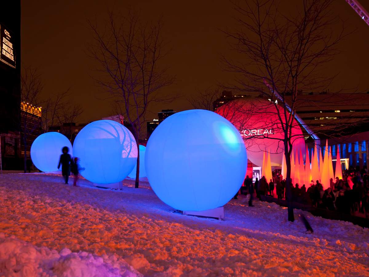 Montreal’s Lumiere festival includes stunning large-scale outdoor art exhibits.