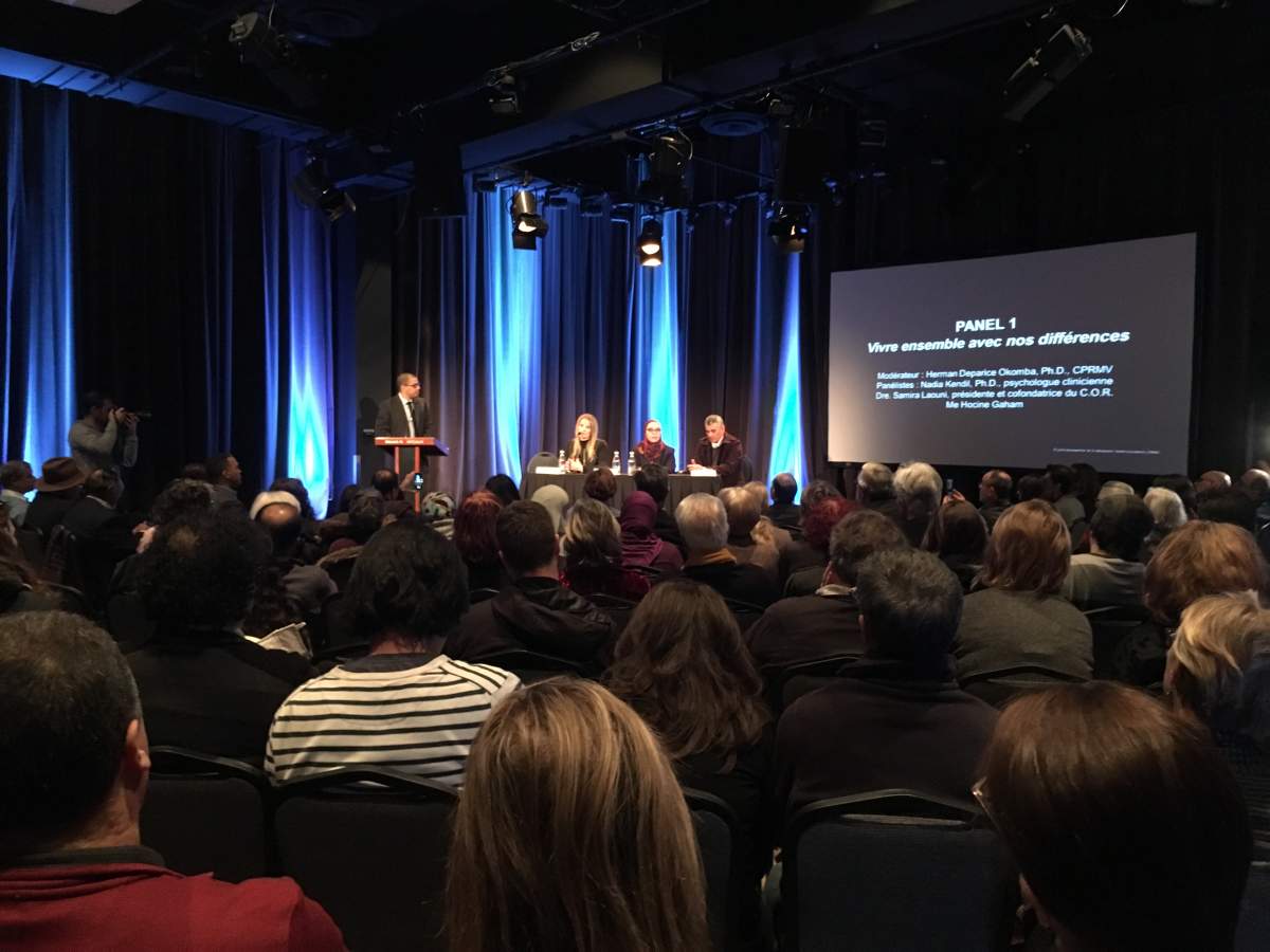 A panel discussion was the first of a number of events over four days to commemorate the one-year anniversary of the Quebec City mosque shooting. Friday, Jan. 26, 2018.  