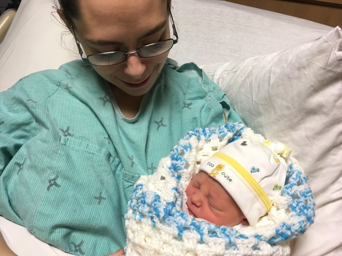 Rebecca Green of Lindsay welcomed her New Year's Day baby  Emrys, the first baby of 2018 born at Ross Memorial Hospital.
