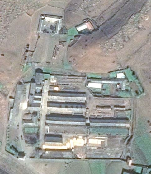 Google Earth satellite image from Oct. 23, 2016 showing a small complex in Tokchon, North Korea.