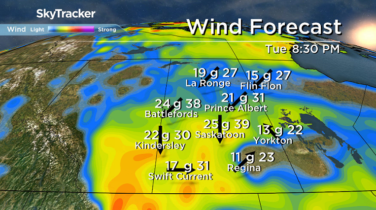 Northerly winds will kick in late Tuesday and help usher back in the arctic air.