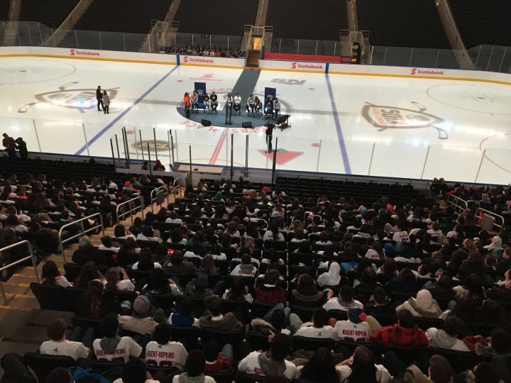 The Edmonton Oilers were joined by about 2,400 kids at Rogers Place to launch the 2018 edition of the Hockey Helps Kids Charity Cup Challenge.