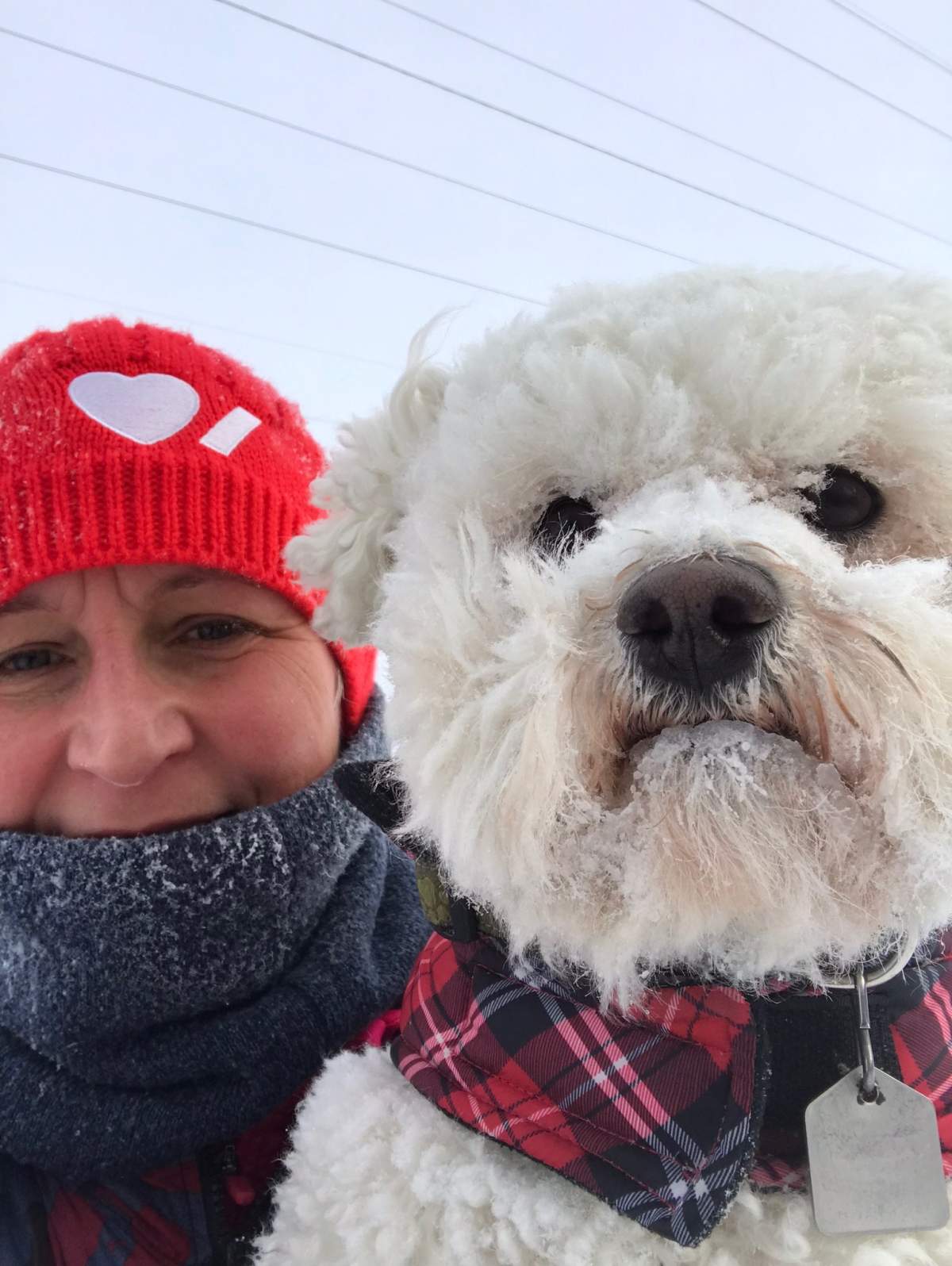 LeBlanc and her dog.