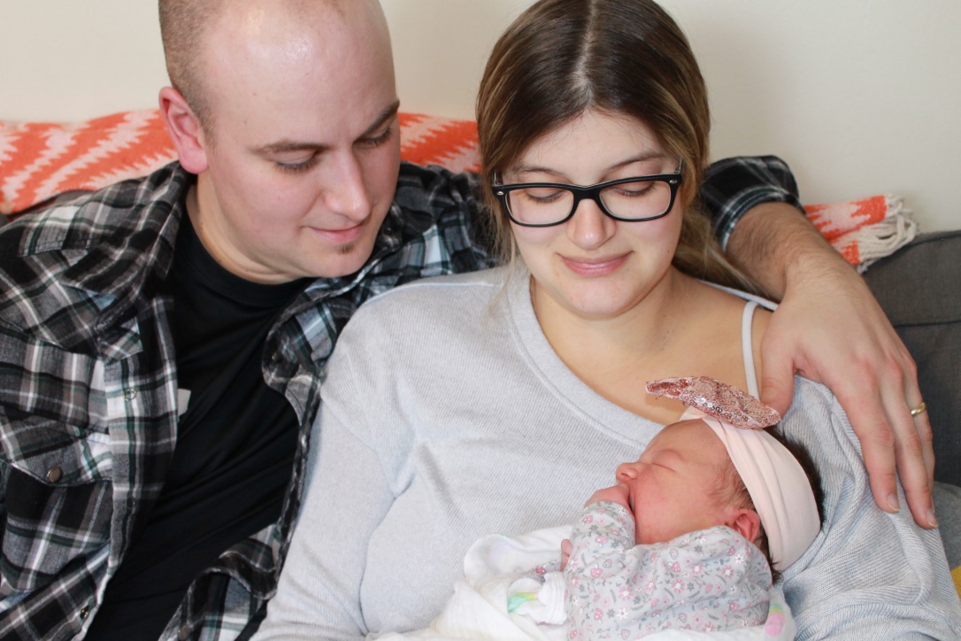 Sabina Perez and Chris Curwin of Port Hope welcomed their first child, a girl they have named Ivory Kathaleen Curwin.