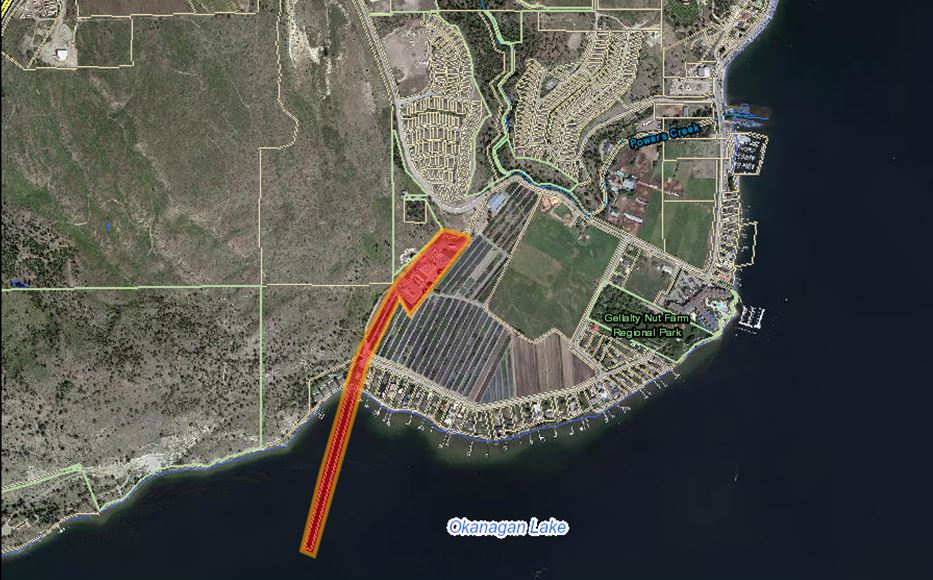 A new wastewater outfall pipe into Okanagan Lake is being built in West Kelowna. 