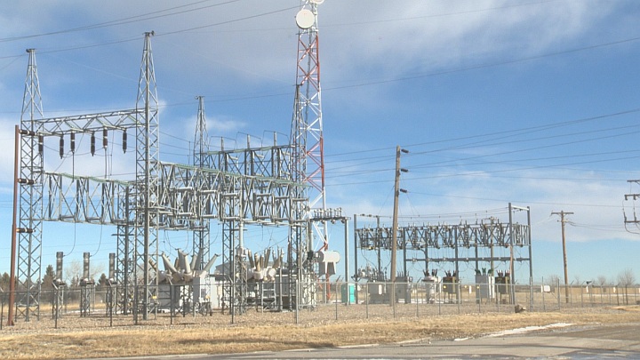 Electrical system in Fort Macleod, Alberta.