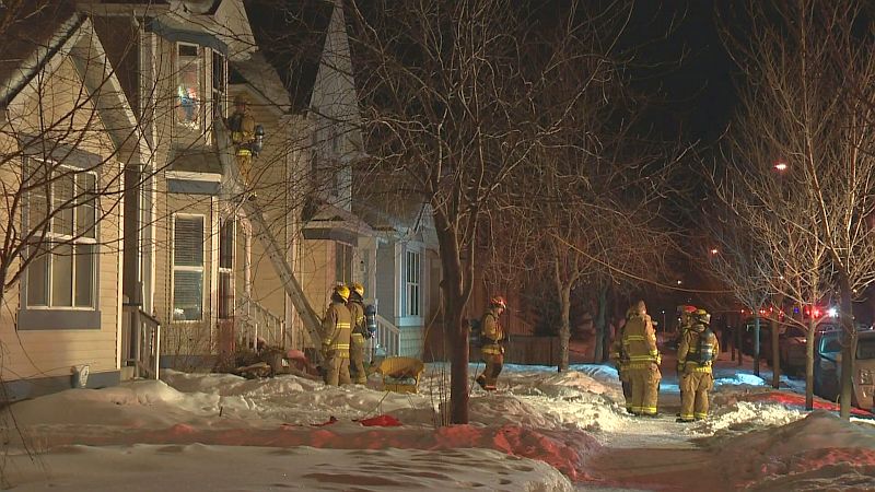 Calgary firefighters respond to reports of a smoke at a home in the 0-100 block of Prestwick Avenue S.E. on Friday, Jan. 19, 2018. 
