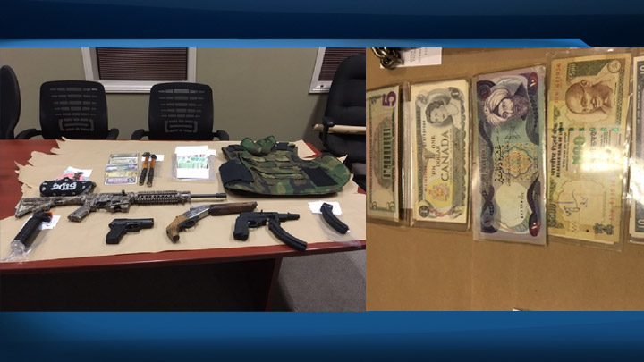 Prince Albert police seize guns and drugs, charge three people, following search of a home.