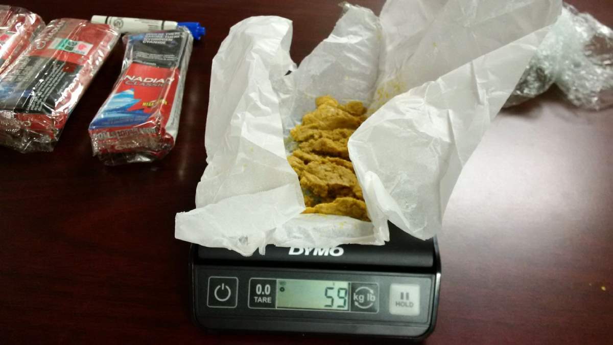 A photo of the bundle that was dropped. Credit: Correctional Service of Canada