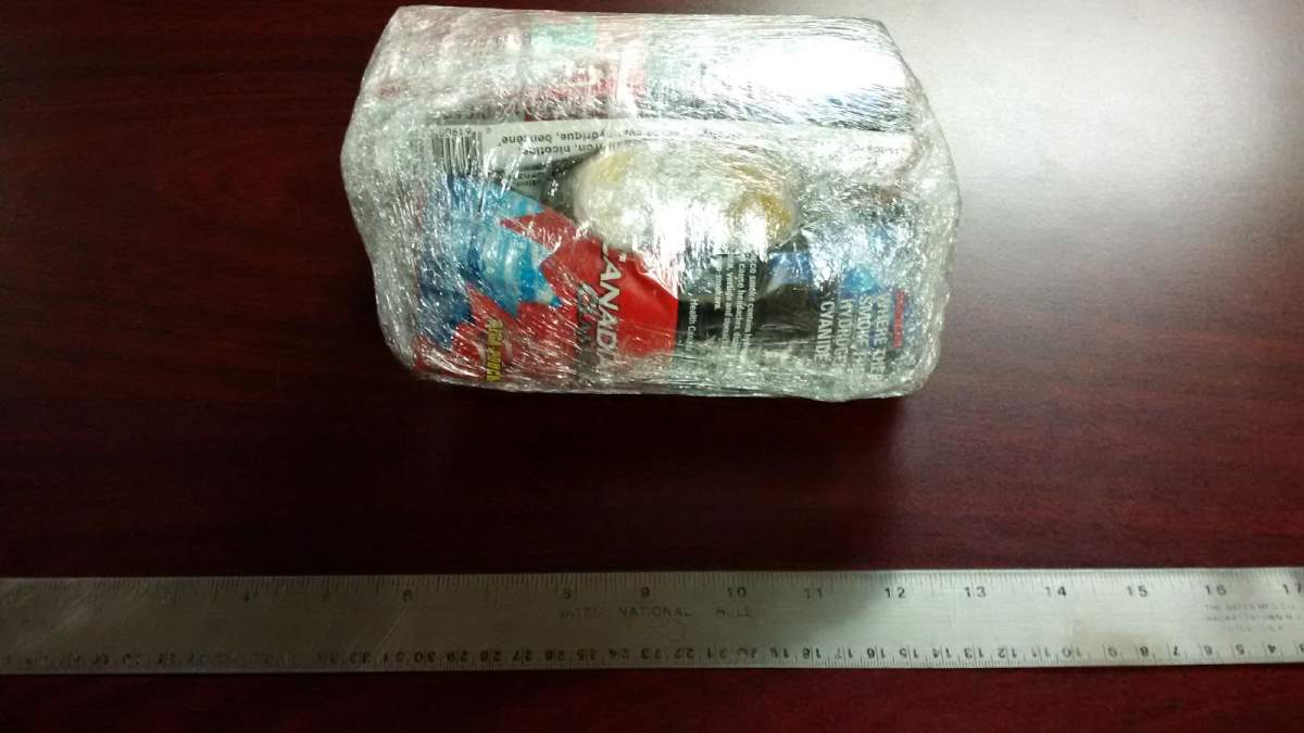 A photo of the bundle that was dropped. Credit: Correctional Service of Canada