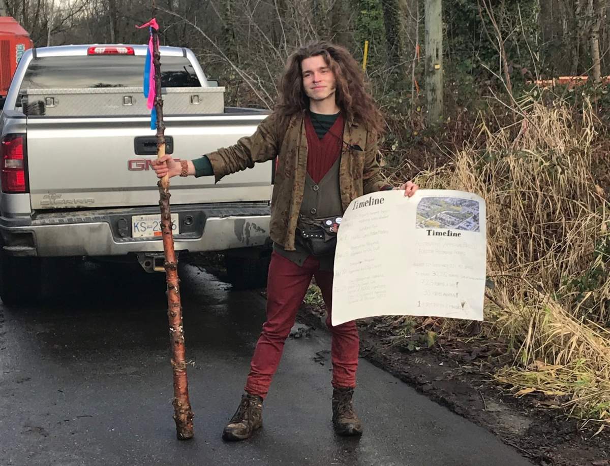 Protesters are chaining themselves to trees and equipment in Hawthorne Park to stop crews from clearing trees.