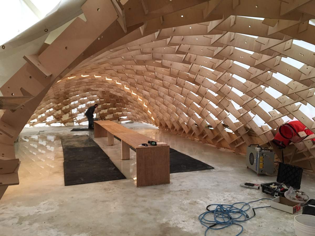 Each year, a new architectural design is created for the temporary
restaurant create unique multi-course
tasting menus for guests.