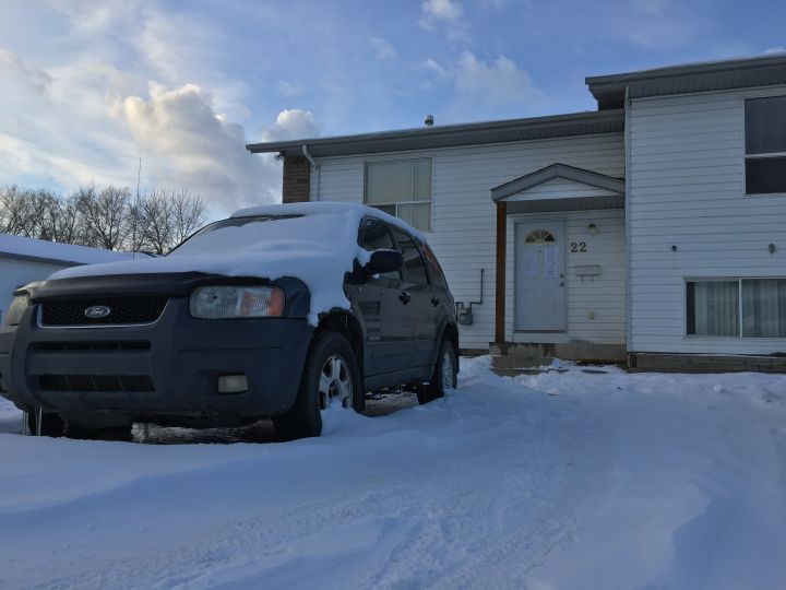 Red Deer RCMP searched an apartment in  Riverside Meadows Tuesday, Jan. 30, 2018 where officers said a device containing "explosive material" was found.
