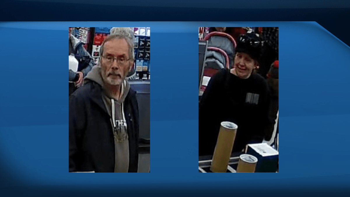 Red Deer RCMP are looking for two suspects accused of harassing a man they don't know.