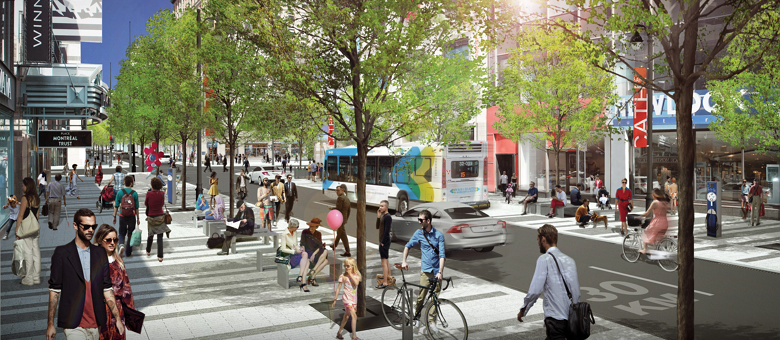 Major construction is set to begin on Montreal’s Sainte- Catherine Street in 2018.