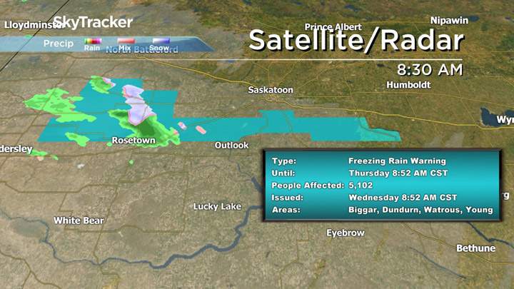 Environment Canada has ended a freezing raid warning for parts of western and central Saskatchewan.