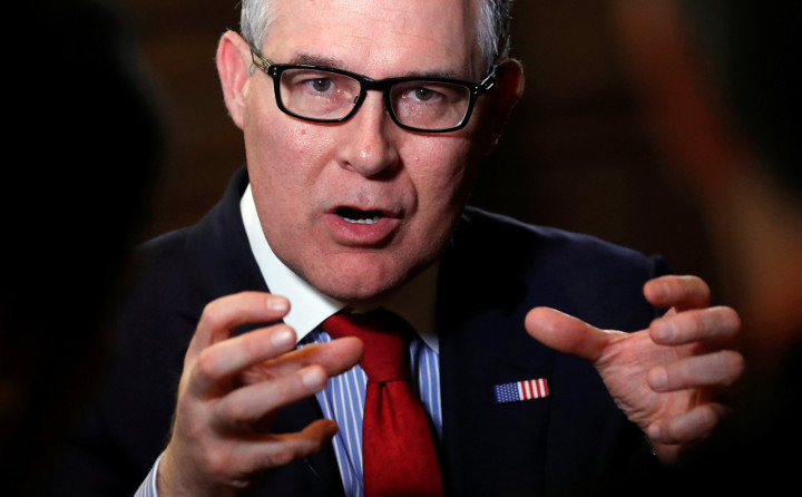Environmental Protection Agency Administrator Scott Pruitt speaks during an interview in Washington, January 9, 2018. 