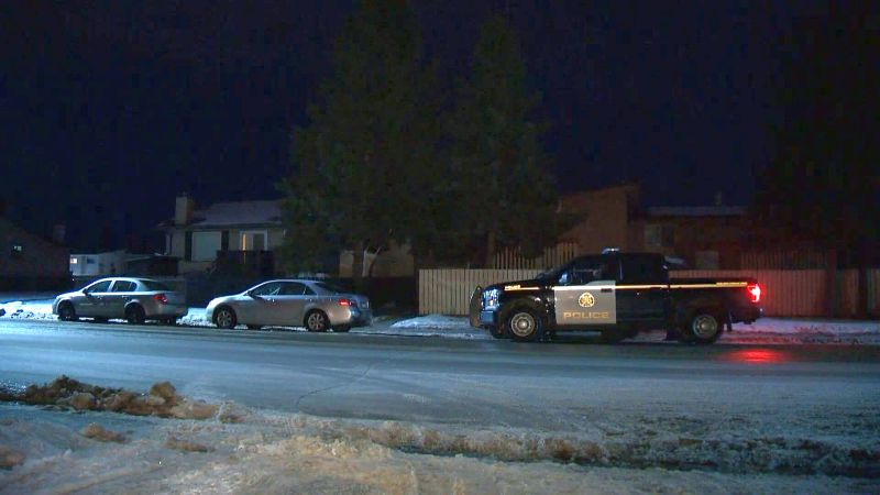 Calgary police investigate after shots were fired along 44 Street S.E. at around 4 a.m. on Thursday, Jan. 18, 2018. 