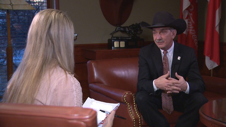 CEO of the Calgary Stampede, Warren Connell, spoke to Global News about the lawsuit Friday, Jan. 19, 2018.