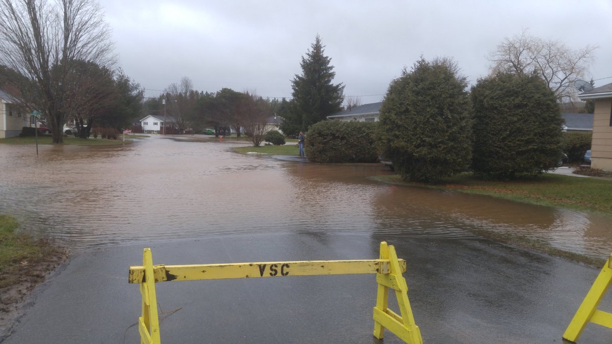 Parts of Sussex, N.B. were flooded as a result of the weekend weather.
