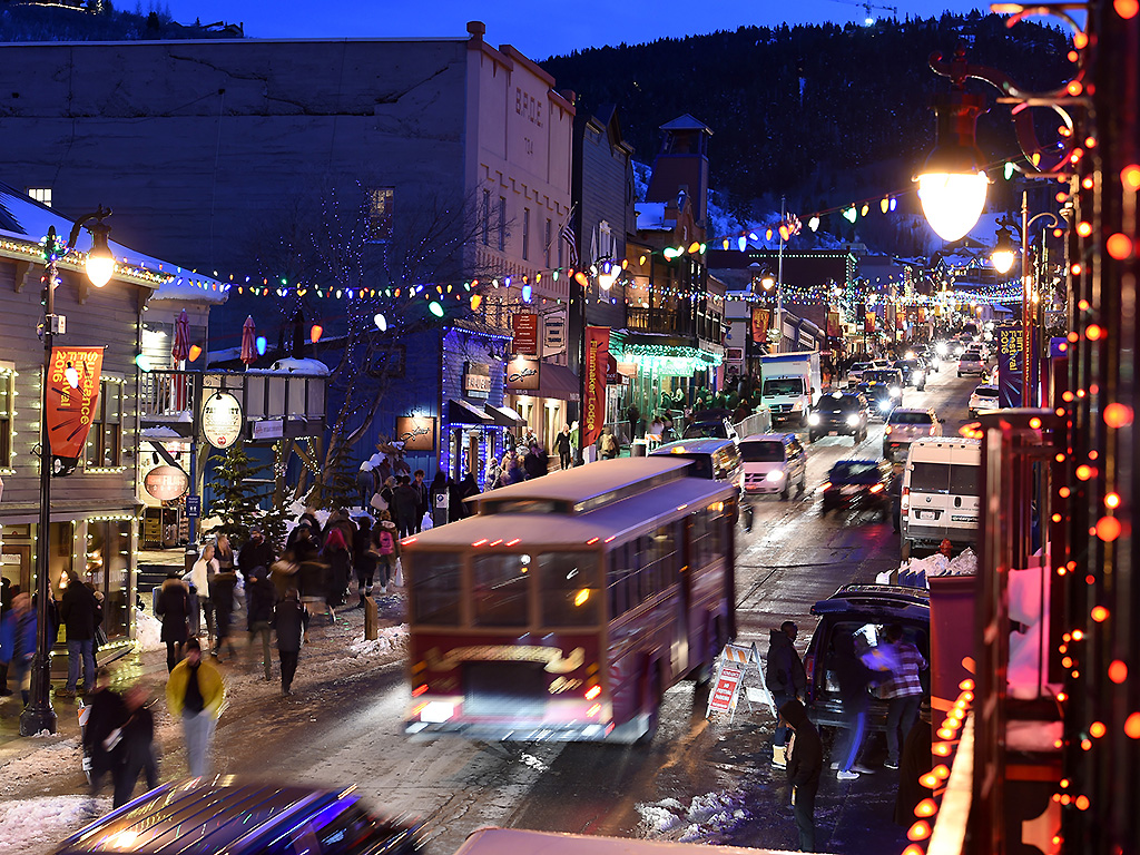 A view of Main St. during 2016 Sundance Film Festival on January 22, 2016 in Park City, Utah.