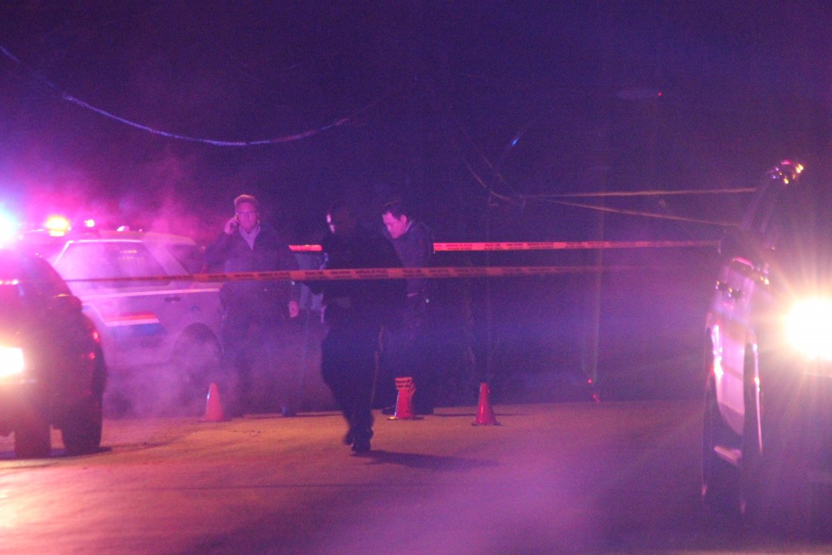 RCMP on the scene after shots were fired in Surrey's Guildford area on Jan. 8, 2018.