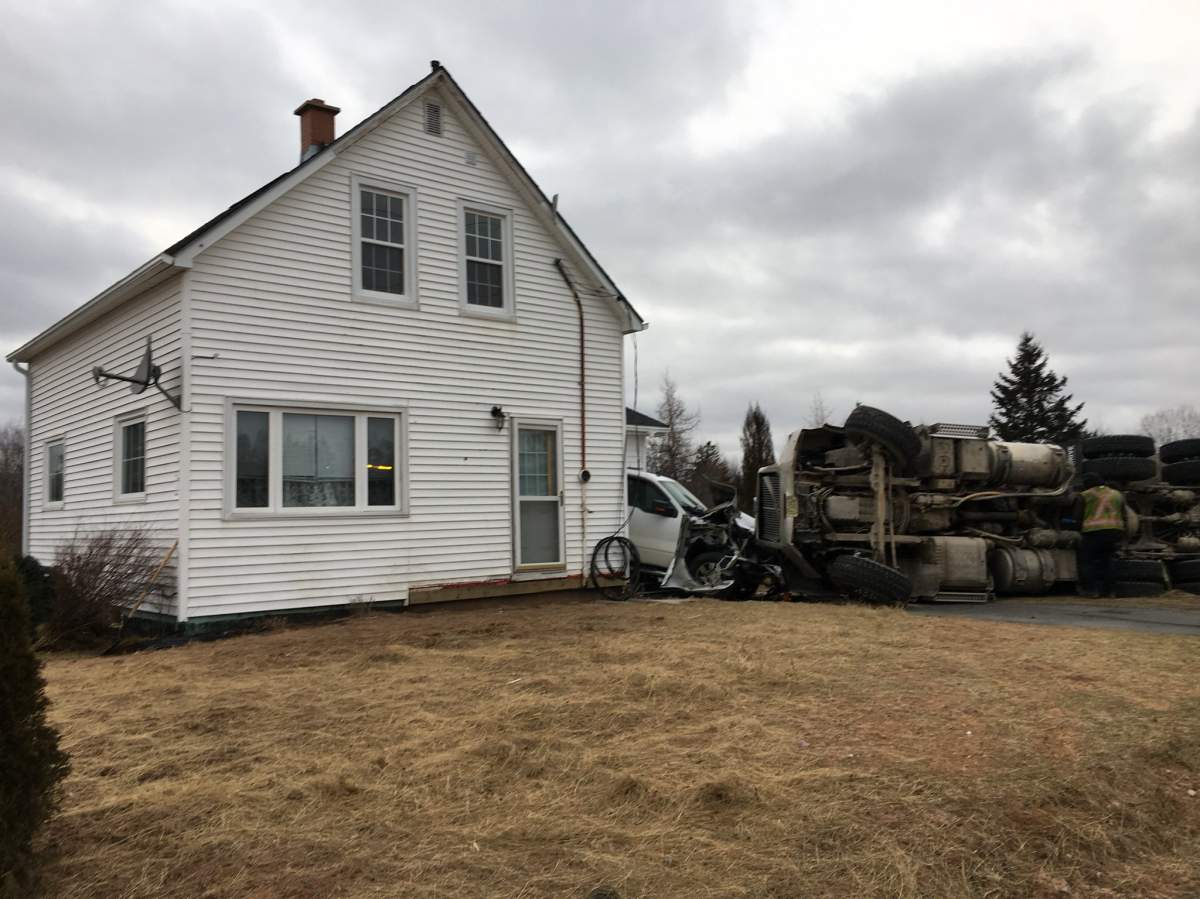 The collision happened on Highway 277 at around 3 p.m.