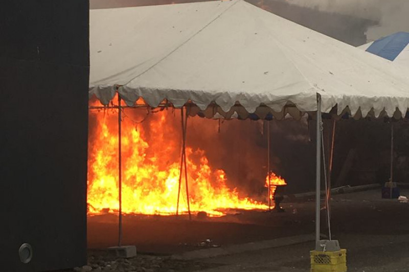 The Vancouver Arts and Leisure Society says it's venue has been damaged in a suspected arson. 