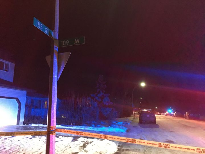 Officers were called to the area of 109 Avenue and 155 Street at 8:24 p.m., where a male was found suffering from gunshot wound(s) and taken to hospital with non-life-threatening injuries.