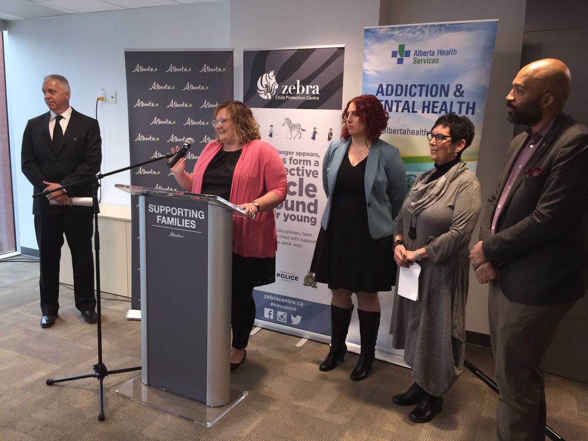Health Minister Sarah Hoffman announces additional support for the Zebra Child Protection Centre, Monday, Jan. 29, 2018.