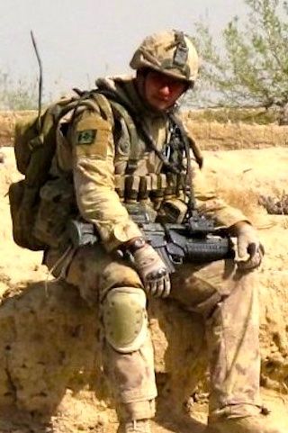 Brock Blaszczyk in Afghanistan. He started his first tour of duty in October 2009 and was injured April 2010.