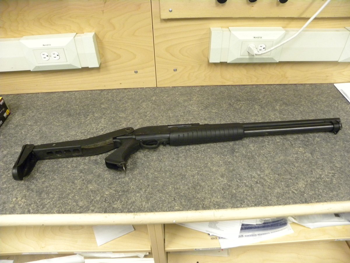 The firearm RCMP took during a search in rural Ermineskin on Feb. 12, 2018.