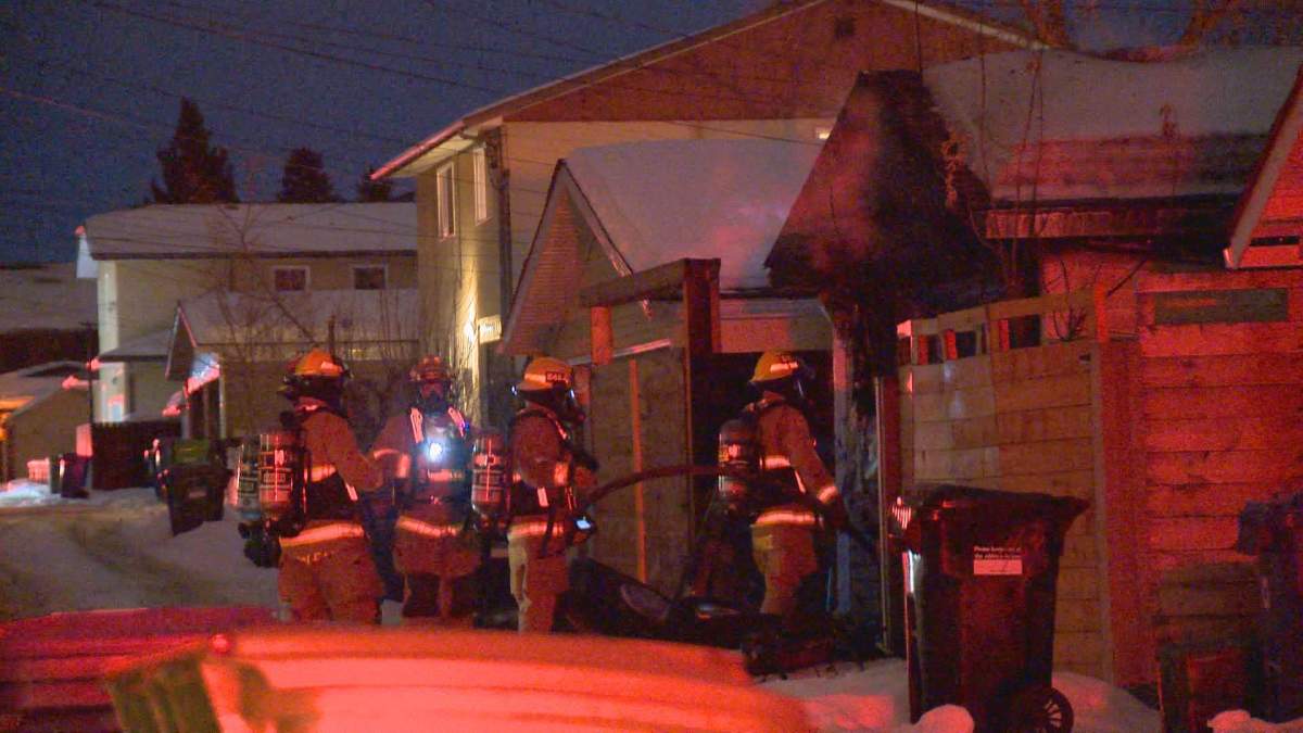 Calgary Fire Department responded to a garage fire on 6A Street NE on Feb. 23, 2018.