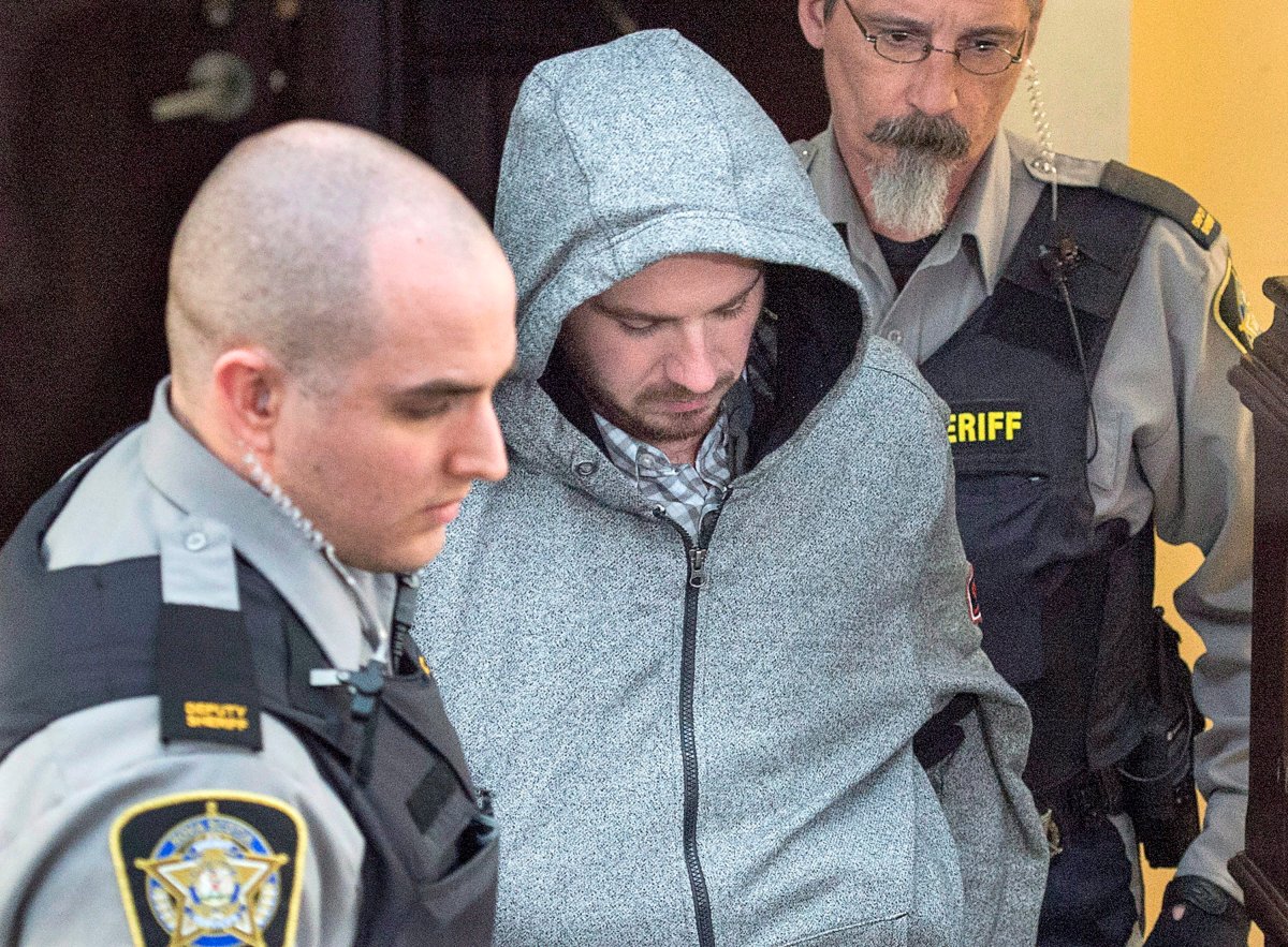File - Nicholas Butcher arrives at provincial court in Halifax on Tuesday, April 12, 2016. 