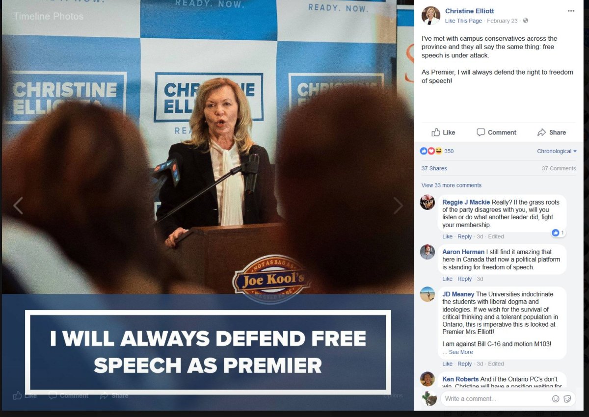 Campaigns have targeted ads at Facebook accounts of university students who are Ontario PC party members. 
