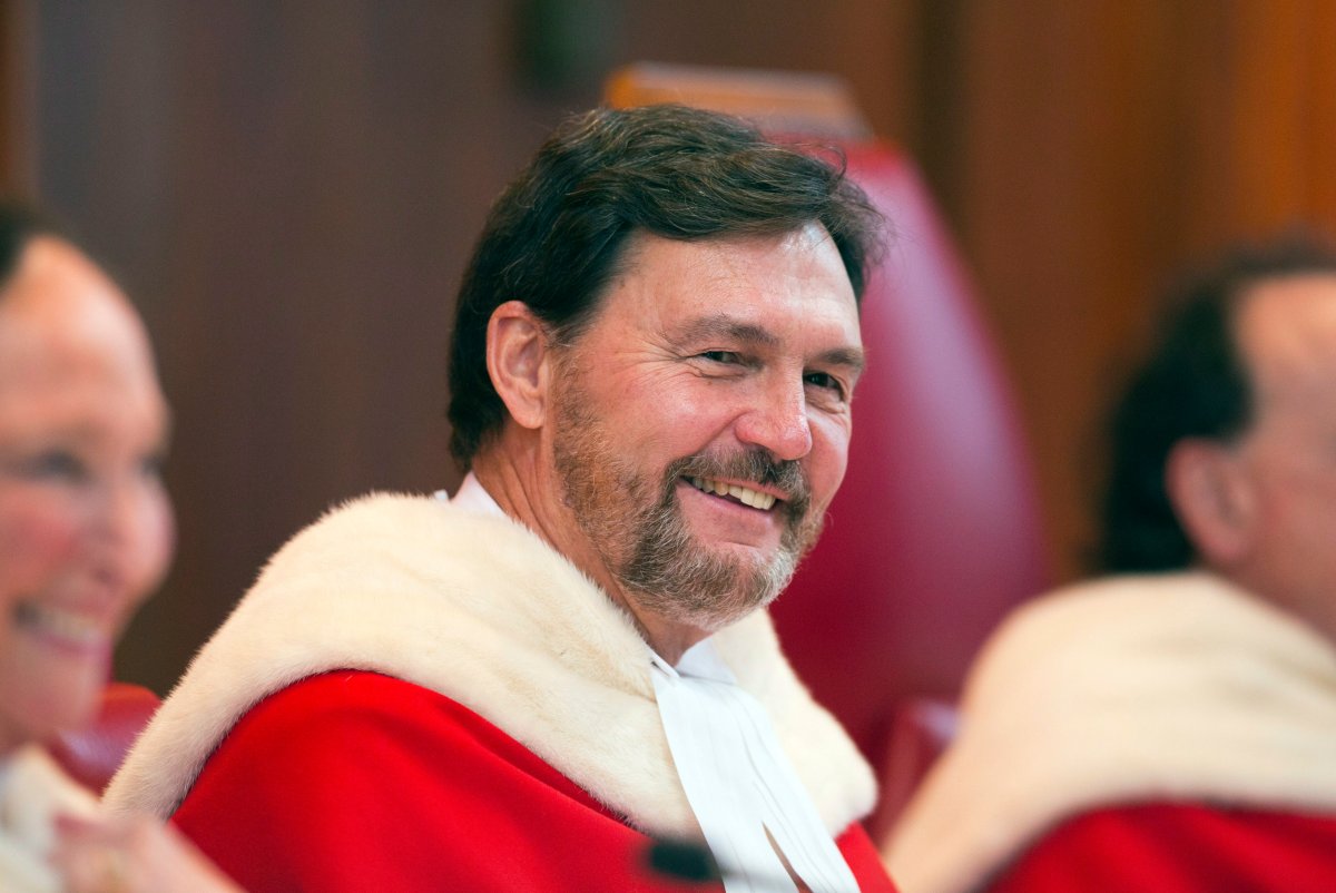 The new Chief Justice of Canada, Richard Wagner, smiles during a ceremony marking his appointment as Chief Justice of the Supreme Court of Canada in Ottawa on Monday, February 5, 2018. 