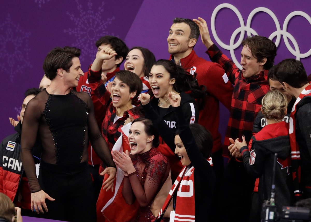 Canada’s first gold Virtue, Moir reinforce top spot in team figure