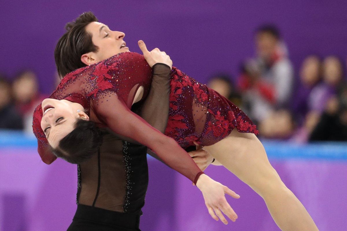 Figure Skating – Pyeongchang 2018 Winter Olympics – Team Event Ice Dance Free Dance competition final – Gangneung Ice Arena - Gangneung, South Korea – February 12, 2018 - Tessa Virtue and Scott Moir of Canada compete.