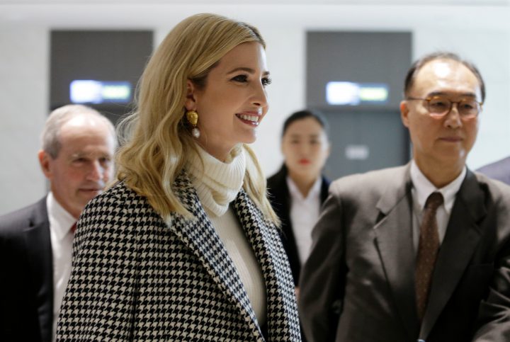 Ivanka Trump arrives at Incheon International Airport in South Korea Feb. 23, 2018. 