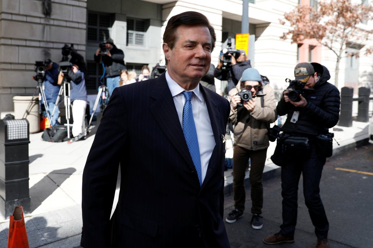 Former Trump campaign manager Paul Manafort departs from U.S. District Court in Washington, U.S.