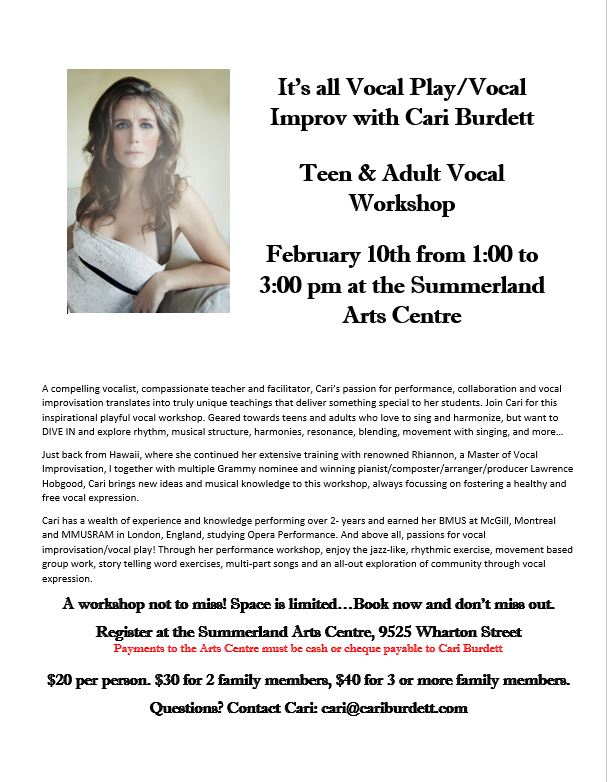 It’s All Vocal Play/Vocal Improv with Cari Burdett - image