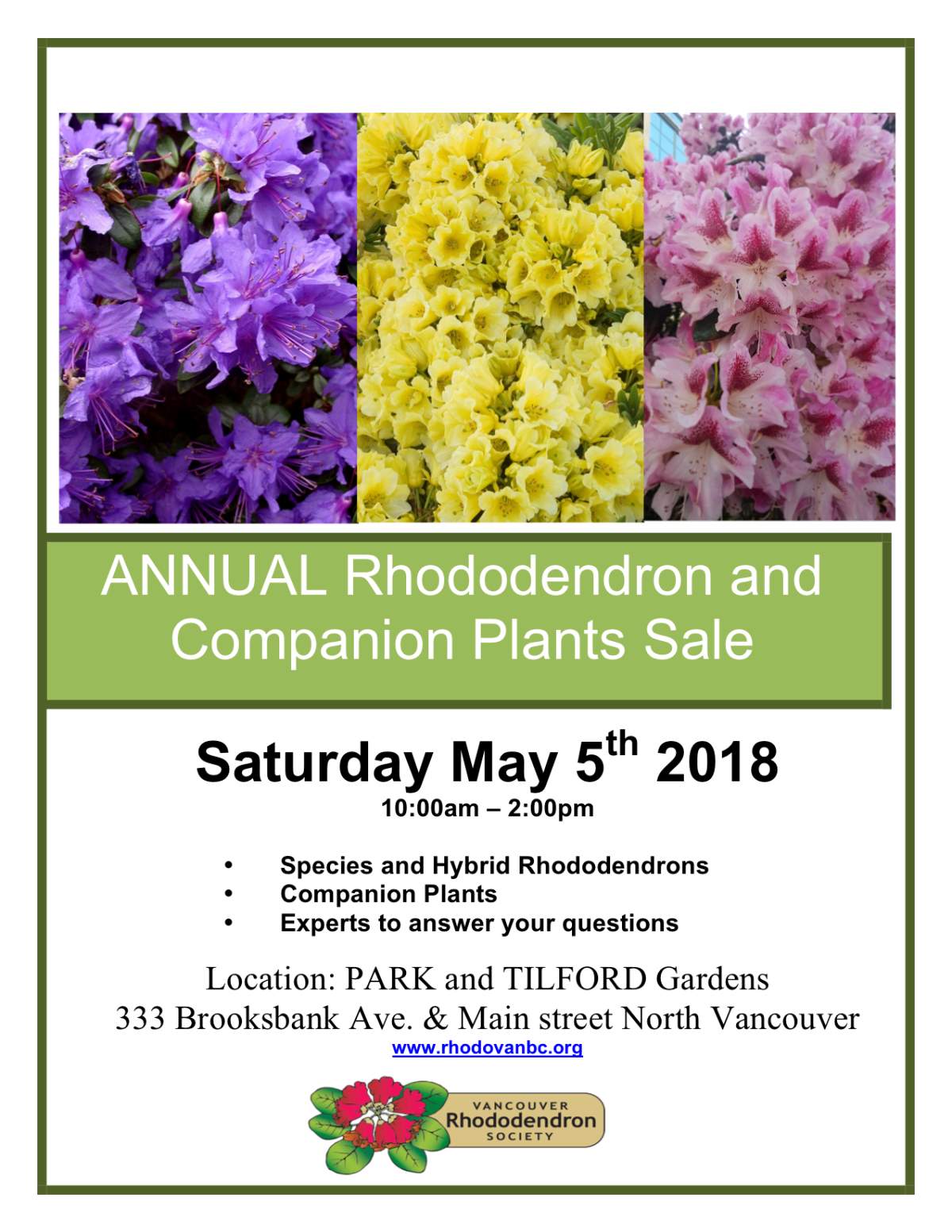 ANNUAL RHODODENDRON & COMPANION PLANTS SALE - image