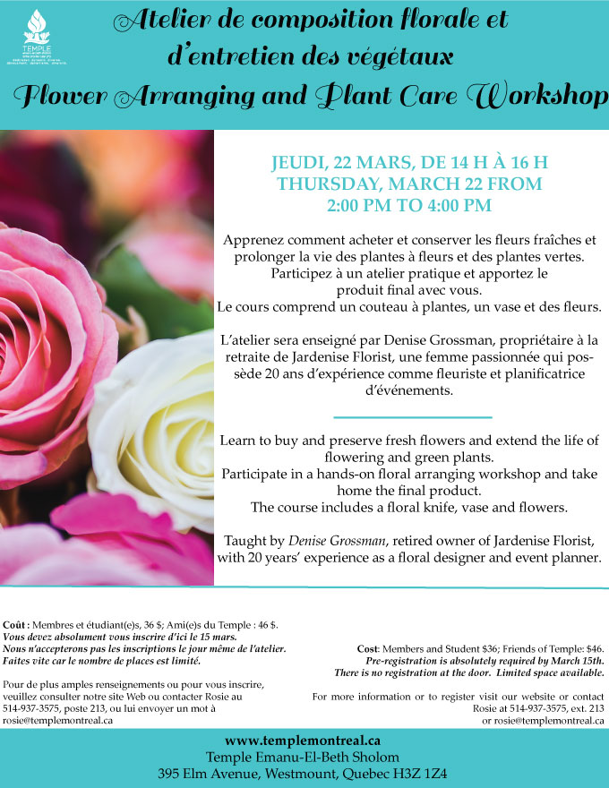 Flower Arranging and Plant Care Workshop - image