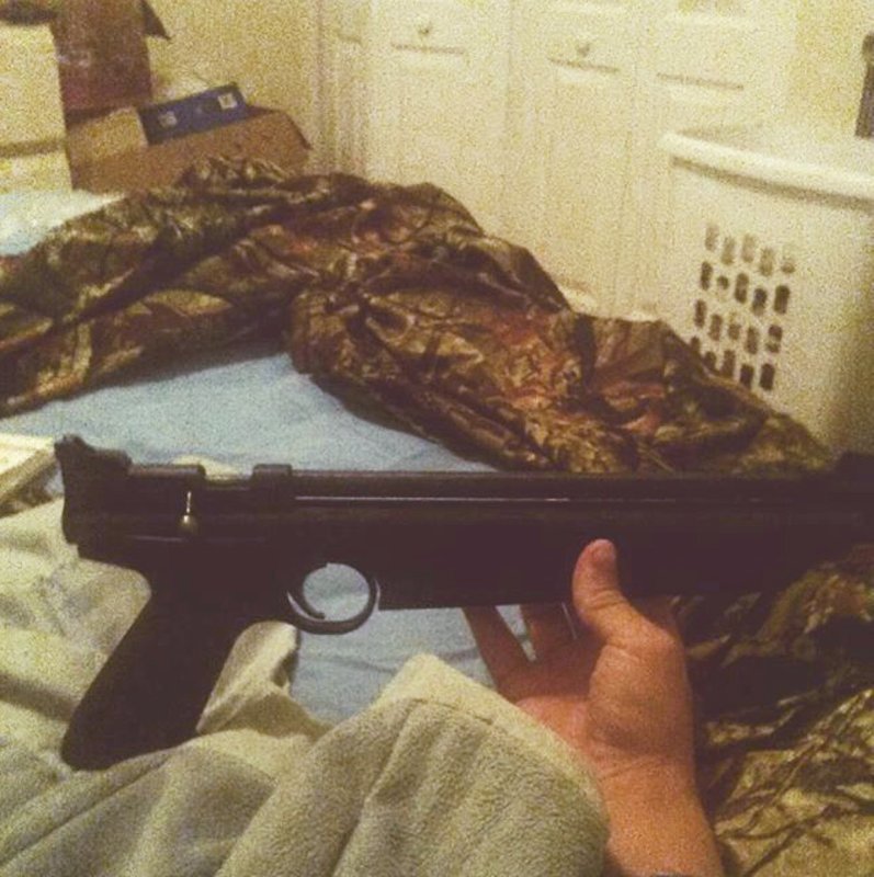 This photo posted on the Instagram account of Nikolas Cruz shows a weapon being held.