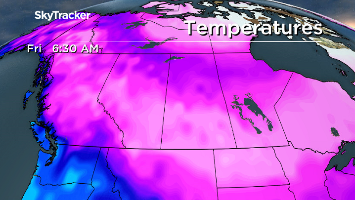 A frigid start to the day is on the way Friday morning in central Saskatchewan.